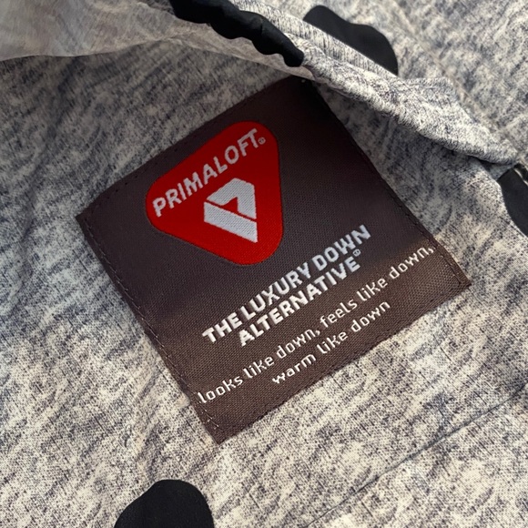 Gap 12/18 Months Gray Polka Dot Puffer Jacket EUC - Picture 3 of 6